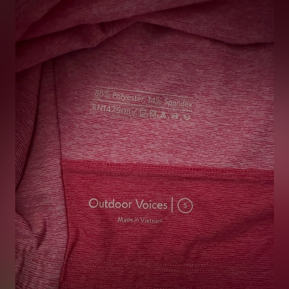 Outdoor Voices Venus Crop Top Colorblock Pink Size Small - Picture 5 of 5